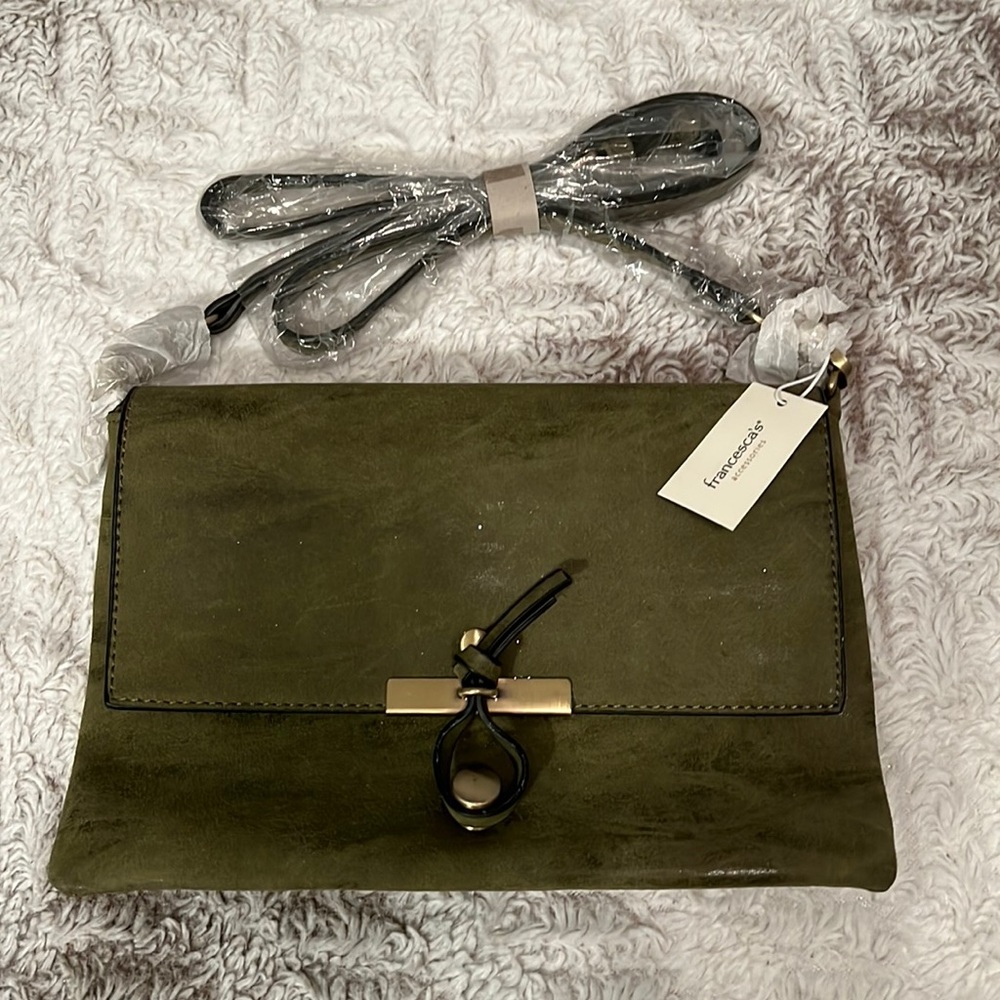 NEW Francesca’s Camo green purse